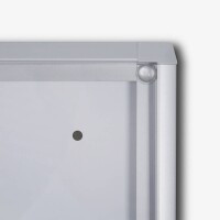 Showdown® Displays Schaukasten Economy Innenbereich 49,1 x 65,5 x 2,6 cm (B x H x T) 4 x DIN A4 mit Schloss Aluminium silber
