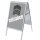 Showdown® Displays Kundenstopper 63,9 x 109,4 x 74,4 cm (B x H x T) DIN A1 Aluminium silber