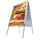 Showdown® Displays Kundenstopper Standard Rondo 63,9 x 112 x 74,4 cm (B x H x T) DIN A1 Aluminium silber
