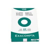 Exacompta Karteikarte DIN A8 blanko weiß 100 St./Pack.