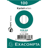 Exacompta Karteikarte DIN A8 liniert weiß 100...