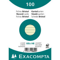 Exacompta Karteikarte DIN A6 liniert grün 100 St./Pack.