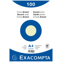 Exacompta Karteikarte DIN A4 blanko grün 100 St./Pack.