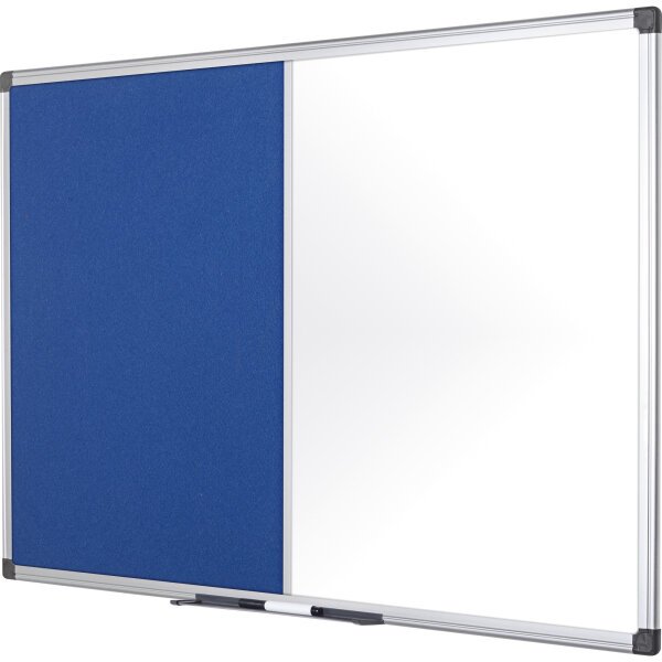 Bi-office Multifunktionstafel Maya 120 x 120 cm (B x H) Stahl Material der Pinnfläche: Filz blau, weiß