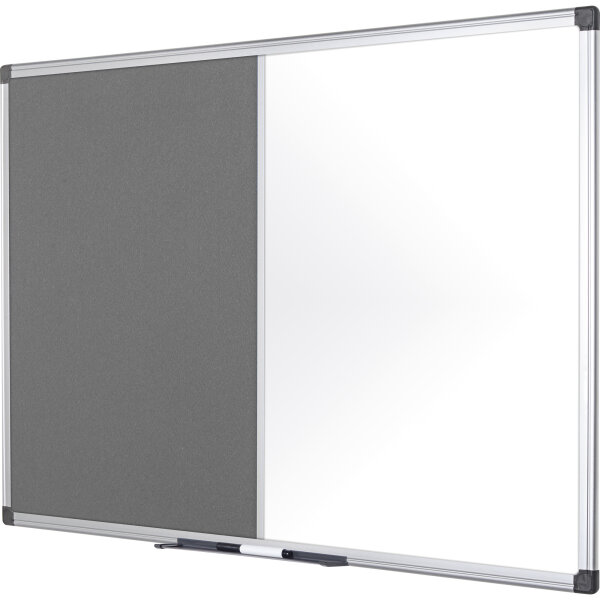 Bi-office Multifunktionstafel Maya 120 x 120 cm (B x H) Stahl Material der Pinnfläche: Filz grau, weiß