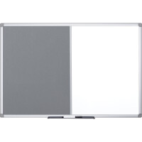 Bi-office Multifunktionstafel Maya 120 x 120 cm (B x H) Stahl Material der Pinnfläche: Filz grau, weiß