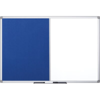 Bi-office Multifunktionstafel Maya 150 x 100 cm (B x H) Stahl Material der Pinnfläche: Filz blau, weiß