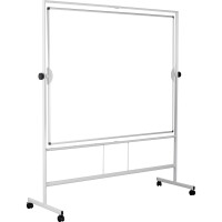 Bi-office Whiteboard Revolver Plus Maße der Oberfläche: 150 x 120 cm (B x H) Tafel magnethaftend beidseitig beschreibbar Keramik weiß