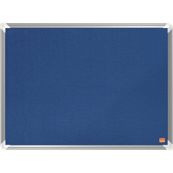 Nobo® Pinnwand Premium Plus 60 x 45 cm (B x H) Maße der Oberfläche: 56,8 x 41,1 cm (B x H) Filz Material des Rahmens: Aluminium blau