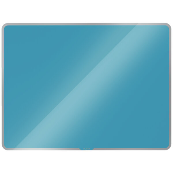 Leitz Glasboard Cosy 80 x 60 x 0,4 cm (B x H x T) Tafel magnethaftend inkl. Marker mit Wischer, Mikrofaser-Reinigungstuch Sicherheitsglas blau
