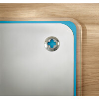 Leitz Glasboard Cosy 80 x 60 x 0,4 cm (B x H x T) Tafel magnethaftend inkl. Marker mit Wischer, Mikrofaser-Reinigungstuch Sicherheitsglas blau
