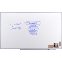Legamaster Whiteboard PROFESSIONAL Maße der Oberfläche: 200 x 120 cm (B x H) Tafel magnethaftend nicht beidseitig beschreibbar inkl. 4 x Whiteboardmarker TZ1 (schwarz, blau, rot, grün), je 1 x Markerhalter, Tafellöscher, Zubehörhalter, 3 x Magnete Stahl