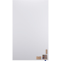 Legamaster Whiteboard WALL-UP Maße der Oberfläche: 119,5 x 200 cm (B x H) Tafel magnethaftend nicht beidseitig beschreibbar inkl. 4 x Whiteboardmarker TZ1 (schwarz, blau, rot, grün), je 1 x Markerhalter, Tafellöscher, Zubehörhalter, 3 x Magnete Stahl
