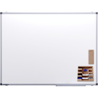 Legamaster Whiteboard PREMIUM Maße der Oberfläche: 100 x 75 cm (B x H) Tafel magnethaftend nicht beidseitig beschreibbar inkl. 2 x Whiteboardmarker TZ1 (schwarz, blau), je 1 x Markerhalter, Tafellöscher, Magnet Stahl lackiert weiß