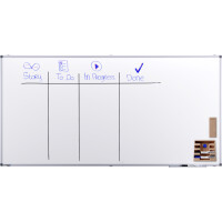 Legamaster Whiteboard PREMIUM Maße der Oberfläche: 180 x 90 cm (B x H) Tafel magnethaftend nicht beidseitig beschreibbar inkl. 2 x Whiteboardmarker TZ1 (schwarz, blau), je 1 x Markerhalter, Tafellöscher, Magnet Stahl lackiert weiß