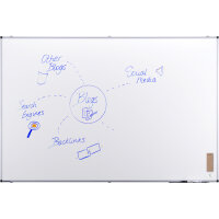 Legamaster Whiteboard UNITE PLUS Maße der Oberfläche: 180 x 120 cm (B x H) Tafel magnethaftend nicht beidseitig beschreibbar inkl. je 1 x Whiteboardmarker TZ1 (schwarz), Tafellöscher Stahl emailliert weiß
