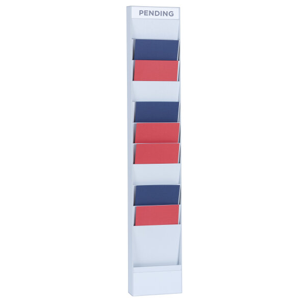 Paperflow Kartentafel Planer Zusatzelement 24,1 x 126,3 x 4,6 cm (B x H x T) DIN A4 10 Fächer Polystyrol