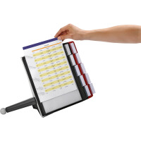 DURABLE Sichttafelständer SHERPA® TABLE 10 53 x 40,5 x 38 cm (B x H x T) ABS Kunststoff/Polypropylen/PVC Anzahl der mitgelieferten Sichttafeln: 10 Sichttafeln je 5 x rot, schwarz