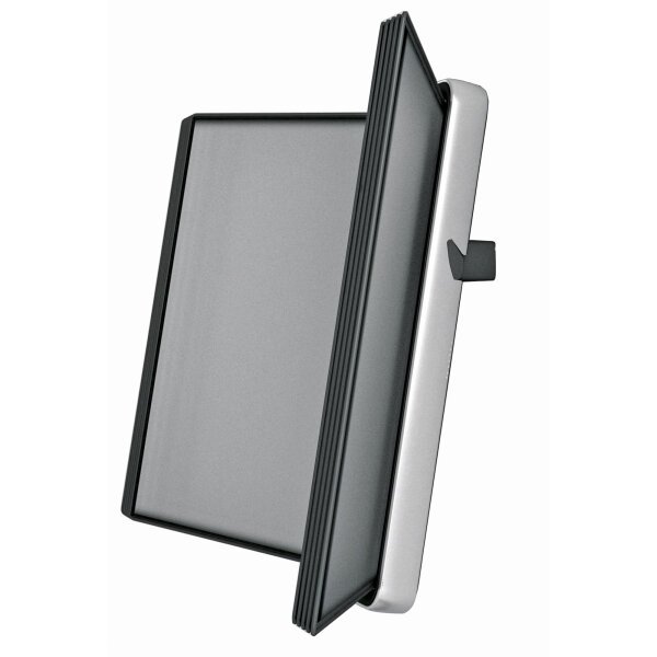 DJOIS Sichttafelwandhalter Tarifold VEO DIN A4 ABS Kunststoff/Aluminium schwarz 10 Sichttafeln