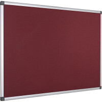 Bi-office Pinnwand 90 x 60 cm (B x H) Maße der Oberfläche: 86 x 56 cm (B x H) Filz Material des Rahmens: Aluminium burgunderrot