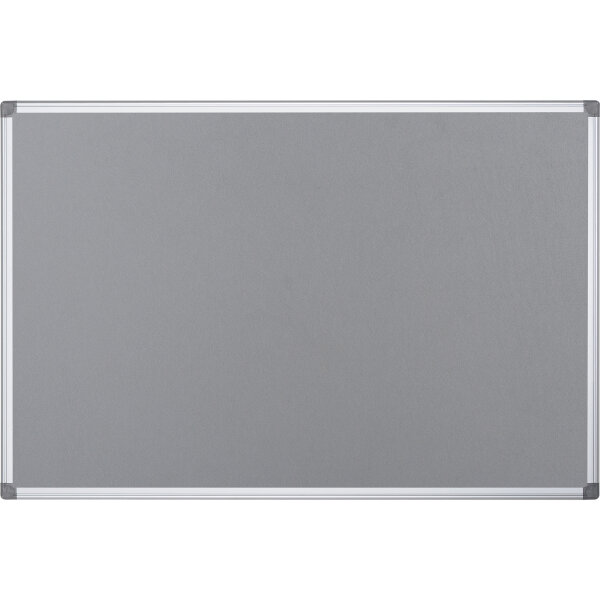 Bi-office Pinnwand 150 x 120 cm (B x H) Maße der Oberfläche: 146 x 116 cm (B x H) Filz Material des Rahmens: Aluminium grau