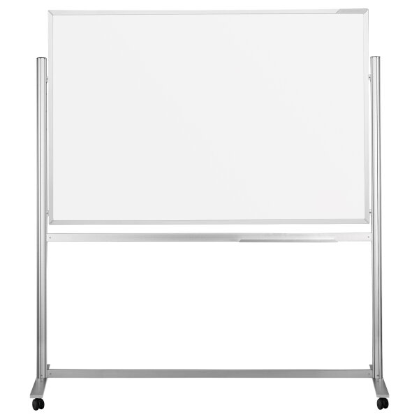 magnetoplan® Whiteboard Design ferroscript® mobil Maße der Oberfläche: 150 x 100 cm (B x H) Tafel magnethaftend beidseitig beschreibbar Stahl emailliert weiß