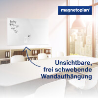 magnetoplan® Glasboard Design 150 x 100 x 0,5 cm (B x H x T) Tafel magnethaftend ESG-Sicherheitsglas brillantweiß