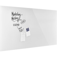 magnetoplan® Glasboard Design 200 x 100 x 0,5 cm (B x H x T) Tafel magnethaftend ESG-Sicherheitsglas brillantweiß