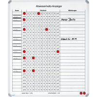 Ultradex An- und Abwesenheitstafel 61 x 73 cm (B x H) 25...