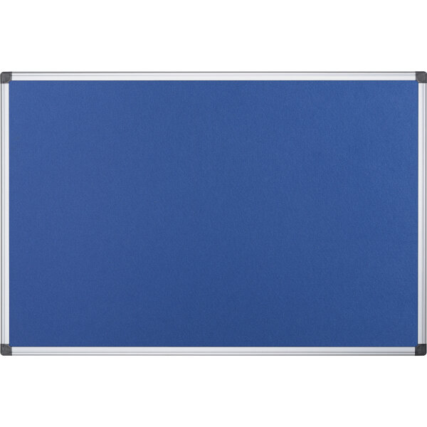 Bi-office Pinnwand Maya 200 x 120 cm (B x H) Maße der Oberfläche: 196 x 116 cm (B x H) Filz Material des Rahmens: Aluminium blau