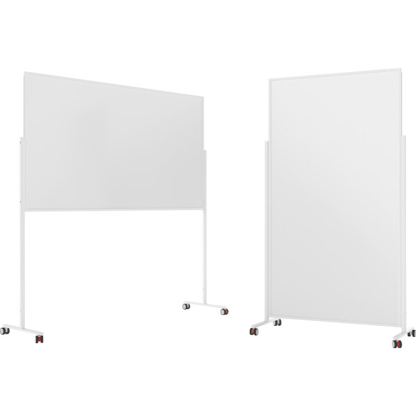 magnetoplan® Whiteboard Design Vario Maße der Oberfläche: 100 x 180 cm (B x H) Tafel magnethaftend beidseitig beschreibbar Stahl lackiert weiß