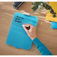 Leitz Glasboard Cosy 38,5 x 30,5 x 0,4 cm (B x H x T) Tafel nicht magnethaftend inkl. 1 Stiftehalter, 1 Marker mit Wischer Sicherheitsglas blau