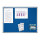FRANKEN Pinnwand PRO 90 x 60 cm (B x H) Gleiterset Filz Material des Rahmens: Aluminium/Kunststoff blau