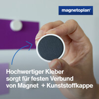 magnetoplan® Magnet Ergo Large 34 x 12,5 mm (Ø x H) 34mm 2kg Ferrit weiß 10 St./Pack.