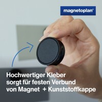 magnetoplan® Magnet Ergo Large 34 x 12,5 mm (Ø x H) 34mm 2kg Ferrit schwarz 10 St./Pack.