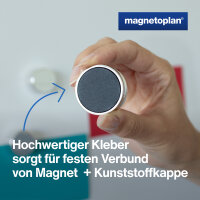 magnetoplan® Magnet Ergo Large 34 x 12,5 mm (Ø x H) 34mm 2kg Ferrit silber 10 St./Pack.
