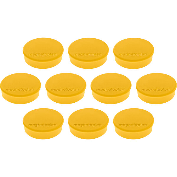 magnetoplan® Magnet Discofix Hobby 24 x 8 mm (Ø x H) 24mm 0,3kg Ferrit gelb 10 St./Pack.