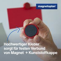 magnetoplan® Magnet Ergo Medium 30 x 8 mm (Ø x H) 30mm 0,7kg Kunststoff/Ferrit rot 10 St./Pack.
