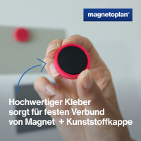 magnetoplan® Magnet Ergo Medium 30 x 8 mm (Ø x H) 30mm 0,7kg Kunststoff/Ferrit pink 10 St./Pack.