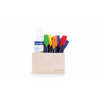 magnetoplan® Tafelschreiberhalter Wood Magnetic Box...