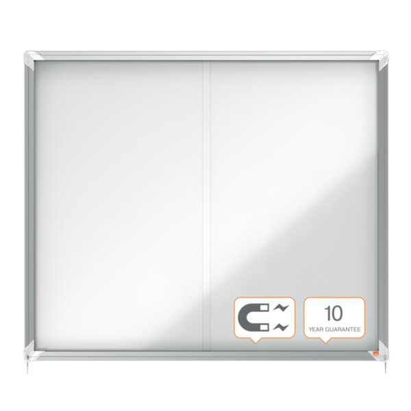 Nobo® Schaukasten Innenbereich 130 x 112 x 9,2 cm (B x H x T) 15 x DIN A4 mit Schloss Aluminium silber