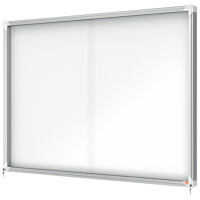 Nobo® Schaukasten Innenbereich 135,2 x 96,7 x 6,3 cm (B x H x T) 18 x DIN A4 mit Schloss Aluminium silber