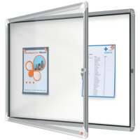 Nobo® Schaukasten Außenbereich 92,3 x 66,7 x 4,3 cm (B x H x T) 8 x DIN A4 mit Schloss Aluminium silber