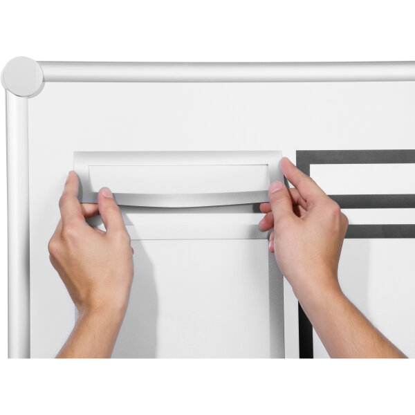 DURABLE Magnetrahmen DURAFRAME® MAGNETIC TOP A4 Polyethylen/Polypropylen silber metallic 5 St./Pack.