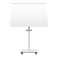 Nobo® Mobiles Flipchart Move & Meet mit Ablageschale Rechteckfuß mit 4 Rollen Stahl grau