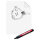 Legamaster Flipchartfolie Magic Chart Paperchart 60 x 80 cm (B x H) 50µm selbstklebend inkl. 1 Marker Polypropylen weiß 25 Bl./Pack.
