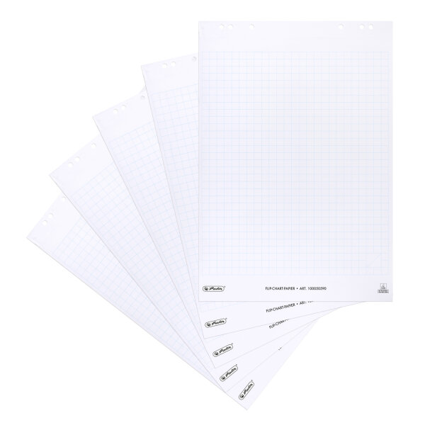 Herlitz Flipchartblock Work 68 x 98 cm (B x H) kariert 80g/m² 20 Bl.