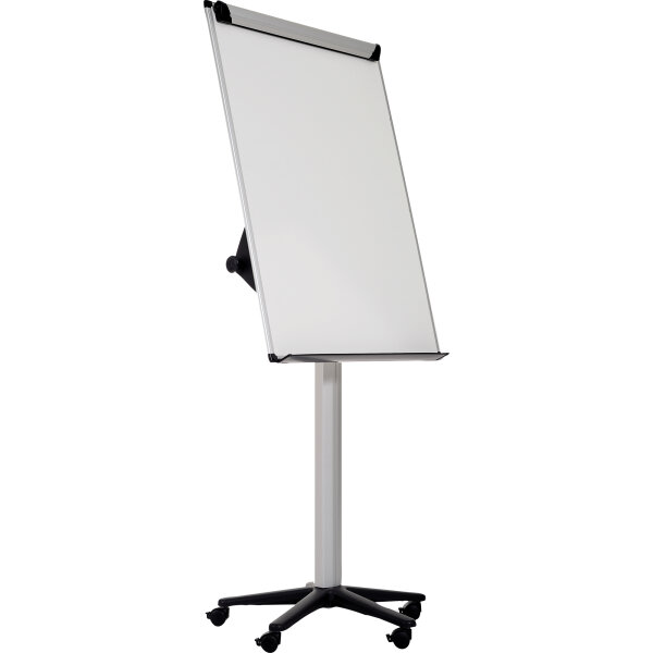 Bi-office Mobiles Flipchart Earth mit Ablageschale Sternfuß mit 5 Lenkrollen Stahl silber/schwarz