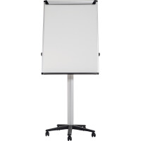 Bi-office Mobiles Flipchart Earth mit Ablageschale Sternfuß mit 5 Lenkrollen Stahl silber/schwarz