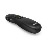 Hama Wireless Presenter Greenlight-Pointer 38 x 30 x 135 mm (B x H x T) Laserpointer: 50 m, Empfang: 20m schwarz